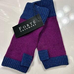 Forte Cashmere Blue and Purple Knit Accessories